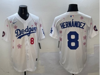 Los Angeles Dodgers #8 Kike Hernandez Tokyo Series Players Limited Jersey White