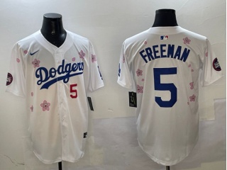 Los Angeles Dodgers #5 Freddie Freeman Tokyo Series Players Limited Jersey White