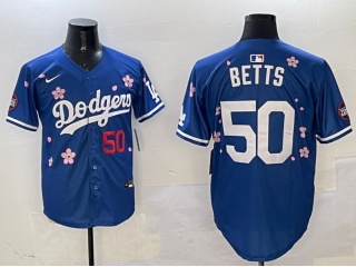 Los Angeles Dodgers #50 Mookie Betts Tokyo Series Players Limited Jersey Blue