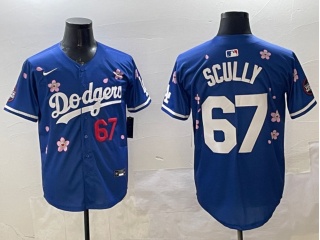 Los Angeles Dodgers #67 Vin Scully Tokyo Series Players Limited Jersey Blue