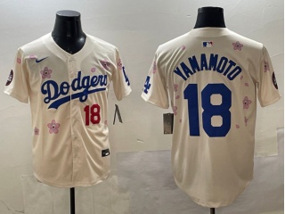 Los Angeles Dodgers #18 Yoshinobu Yamamoto Tokyo Series Players Limited Jersey Cream