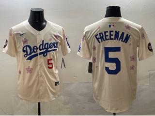 Los Angeles Dodgers #5 Freddie Freeman Tokyo Series Players Limited Jersey Cream