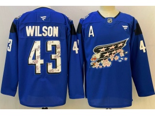 Fanatics Washington Capitals #43 Tom Wilson Cherry Blossom Jersey Blue