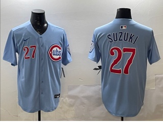 Chicago Cubs #27 Seiya Suzuki Nike 2nd Alternate Limited Player Jersey Baby Blue