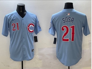 Chicago Cubs #21 Sammy Sosa Nike 2nd Alternate Limited Player Jersey Baby Blue