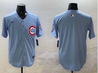 Chicago Cubs Blank Nike 2nd Alternate Jersey Baby Blue