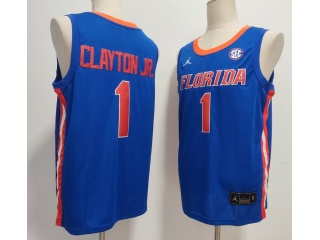Florida Gators #1 Walter Clayton Jr. Basketball Jersey Blue