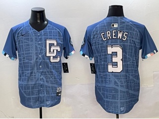 Washington Nationals #3 Dylan Crews Nike 2025 City Connect Limited Jersey Blue