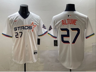 Houston Astros #27 Jose Altuve Nike 2025 City Connect Limited Player Jersey White