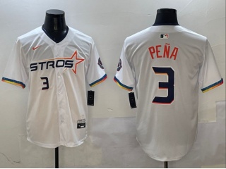 Houston Astros #3 Jeremy Peña Nike 2025 City Connect Limited Player Jersey White