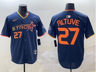 Houston Astros #27 Jose Altuve Nike 2025 City Connect Limited Player Jersey Orange
