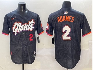 San Francisco Giants #2 Willy Adames Nike 2025 City Connect Limited Jersey Black