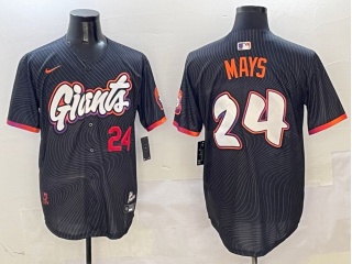 San Francisco Giants #24 Willie Mays Nike 2025 City Connect Limited Jersey Black