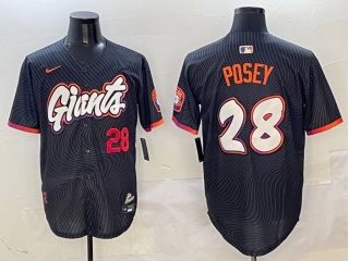 San Francisco Giants #28 Buster Posey Nike 2025 City Connect Limited Jersey Black