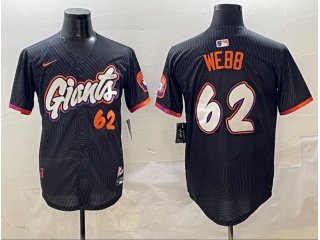 San Francisco Giants #62 Logan Webb Nike 2025 City Connect Limited Jersey Black