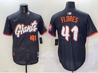 San Francisco Giants #41 Wilmer Flores Nike 2025 City Connect Limited Jersey Black