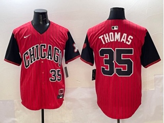 Chicago White Sox #35 Frank Thomas 2025 City Connect Limited Player Jersey Red/Black