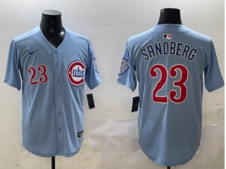 Chicago Cubs #23 Ryne Sandberg 2nd Alternate Limited Player Jersey Baby Blue
