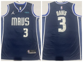 Dallas Mavericks #3 Anthony Davis Mavs Jersey Navy Blue