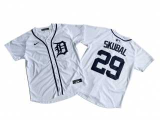 Detroit Tigers #29 Tarik Skubal Cool Base Jersey White