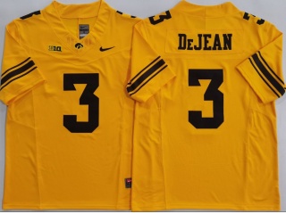 Iowa Hawkeyes #3 Jaxx DeJean Vapor Limited Jersey Yellow