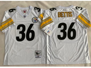 Pittsburgh Steelers #36 Jerome Bettis Throwback Jersey White