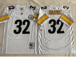 Pittsburgh Steelers #32 Franco Harris Throwback Jersey White