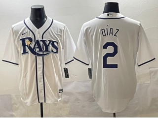 Tampa Bay Rays #2 Yandy Díaz Cool Base Jersey White