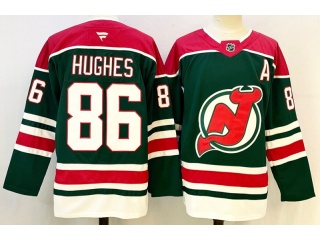 Fanatics New Jersey Devils #86 Jack Hughes Jersey Green