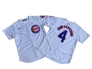 Chicago Cubs #4 Pete Crow-Armstrong Cool Base Jersey White