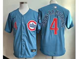 Chicago Cubs #4 Pete Crow-Armstrong City Connect Players Limited Jersey Baby Blue