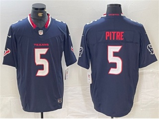 Houston Texans #5 Jalen Pitre Vapor F.U.S.E. Limited Jersey Navy Blue