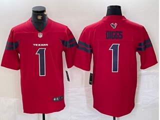 Houston Texans #1 Stefon Diggs Vapor F.U.S.E. Limited Jersey Red