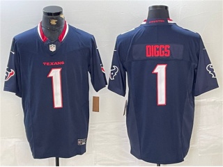 Houston Texans #1 Stefon Diggs Vapor F.U.S.E. Limited Jersey Navy Blue