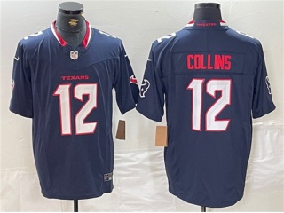 Houston Texans #12 Nico Collins Vapor F.U.S.E. Limited Jersey Navy Blue