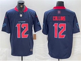 Houston Texans #12 Nico Collins 2nd Vapor F.U.S.E. Limited Jersey Navy Blue