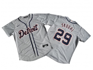 Detroit Tigers #29 Tarik Skubal Cool Base Jersey Grey