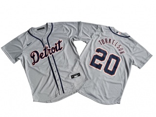Detroit Tigers #20 Spencer Torkelson Cool Base Jersey Grey