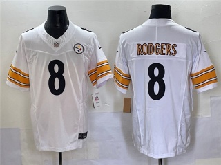 Pittsburgh Steelers #8 Aaron Rodgers Vapor F.U.S.E. Limited Jersey White