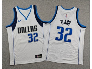 Youth Dallas Mavericks #32 Cooper Flagg Jersey White