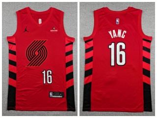 Portland Trail Blazers #16 Hansen Yang 2022-23 Season Jersey Red