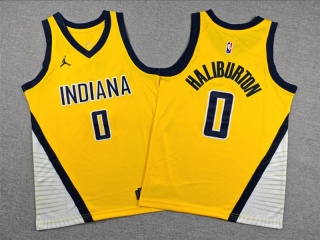 Youth Indiana Pacers #0 Tyrese Haliburton Jersey Yellow