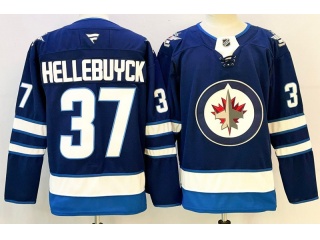 Fanatics Winnipeg Jets #37 Connor Hellebuyck Jersey Blue