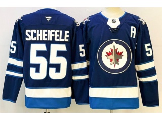 Fanatics Winnipeg Jets #55 Mark Scheifele Jersey Blue