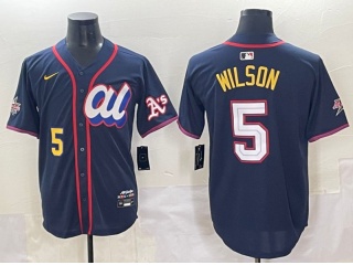 Oakland Athletics #5 Jacob Wilson 2025 MLB All-Star Players Limited Jersey Navy