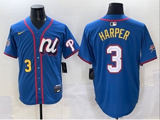 Philadelphia Phillies #3 Bryce Harper 2025 MLB All-Star Players Limited Jersey Blue