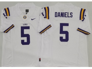 LSU Tigers #5 Jayden Daniels F.U.S.E Limited Jersey White