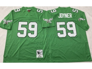 Philadelphia Eagles #59 Seth Joyner Throwback Jersey Kelly Green