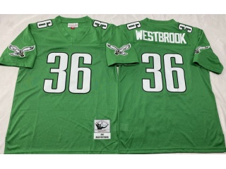 Philadelphia Eagles #36 Brian Westbrook Throwback Jersey Kelly Green