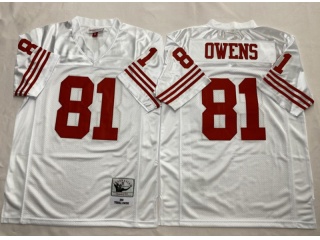 San Francisco 49ers #81 Terrell Owens Throwback Jersey White